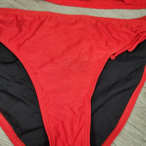 Athena women's red 2 peice tankini swimsuit - Picture 3 of 13